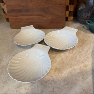 Apilco France porcelain Shell shaped dishes